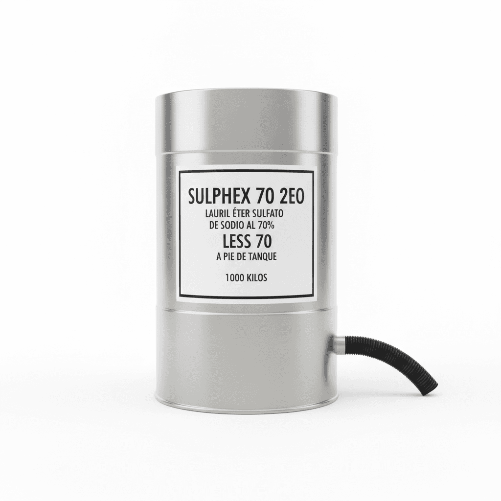 SULPHEX 70 2EO, Lauril éter sulfato de sodio al 70%, LESS 70, A PIE DE TANQUE